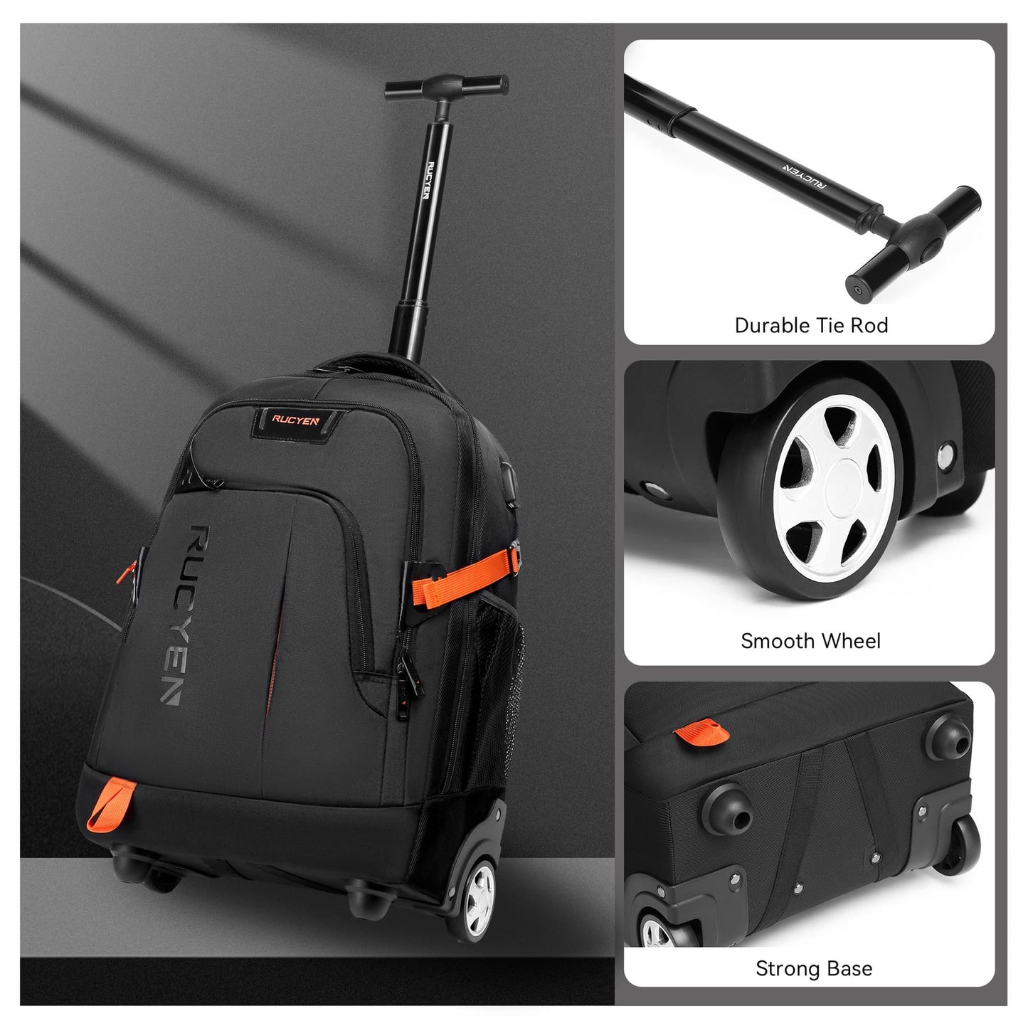 CityTravel Bags™ 🎒 Universal 3-in-1 Rolling Backpack | Travel Bag, Wheeled Luggage for Business Trips