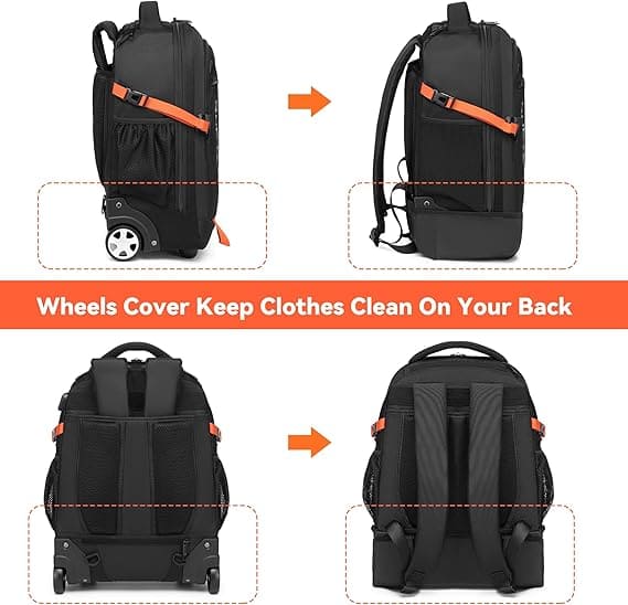 CityTravel Bags™ 🎒 Universal 3-in-1 Rolling Backpack | Travel Bag, Wheeled Luggage for Business Trips